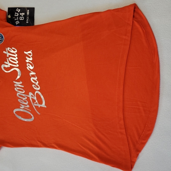 NEW Oregon State Beavers Blender Color Foil Letters Cap sleeve T-shirt Junrs Med - Picture 3 of 9
